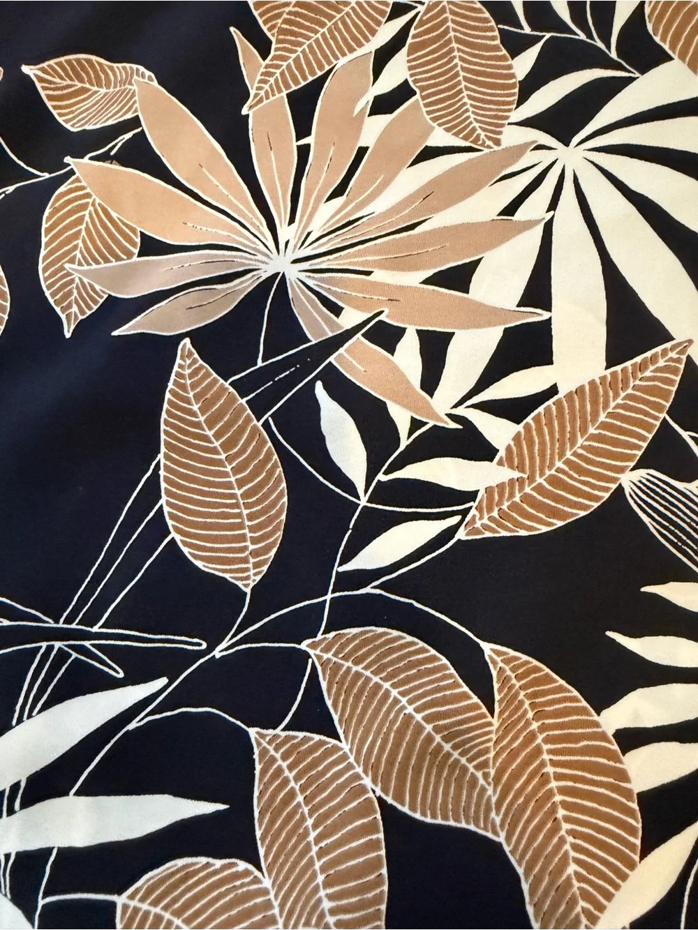 Island Girl Sleeveless Black & Tan Tropical Print Maxi Dress Size 1X